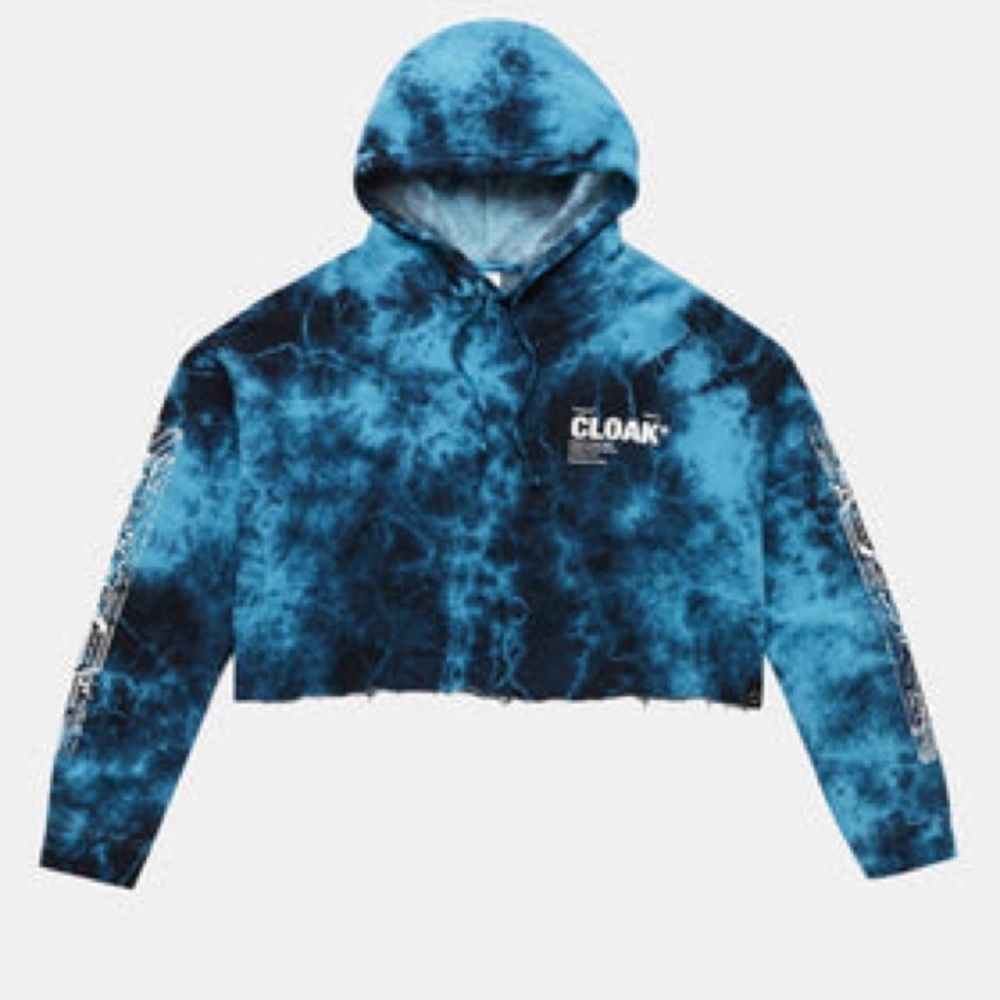 Cloak Brand Project Nature Digital Cropped Hoodie Crystal
